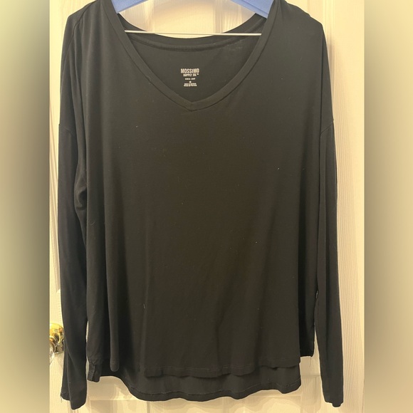 Mossimo Supply Co Black V-Neck Long Sleeve Top - Picture 2 of 7
